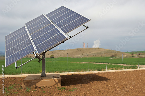 solar power beside factory
