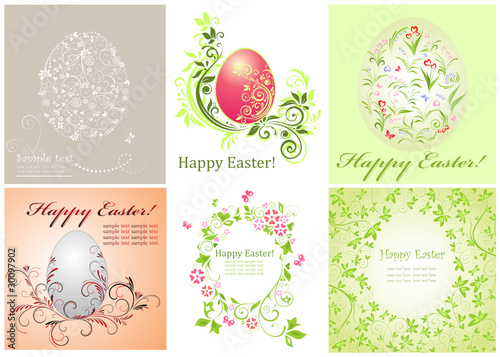 Easter decorative floral cards