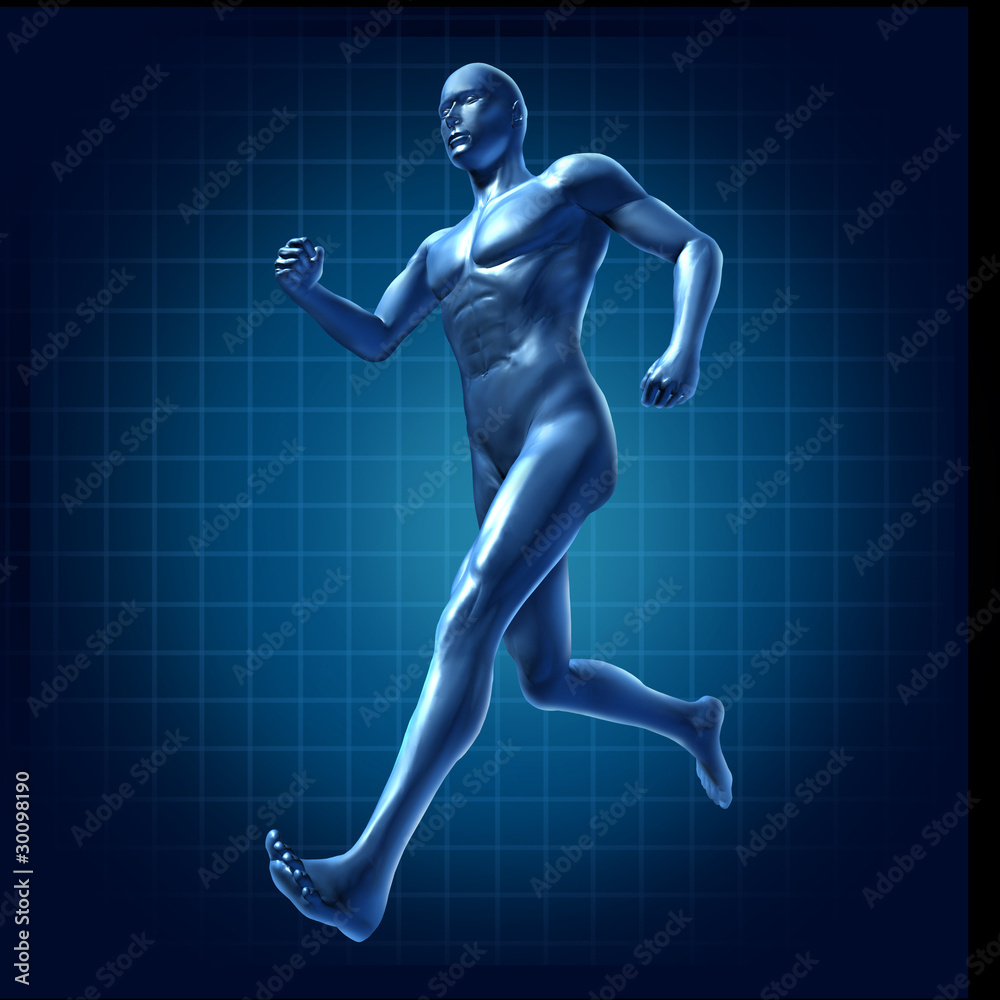 Human running man fitness exercise chart symbol Human running man fitness exercise chart symbol