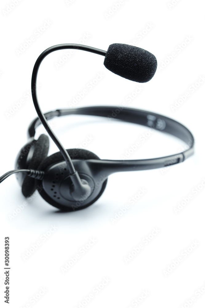 headset isolated on white headset isolated on white