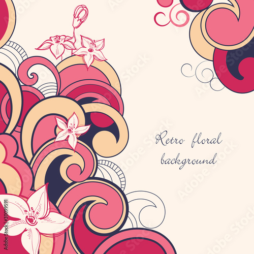 Retro floral background