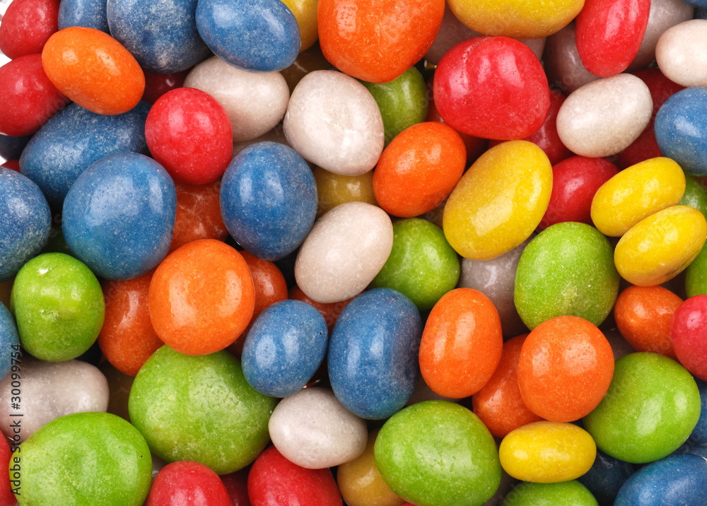Multicolored sweets covered with glaze Multicolored sweets covered with glaze
