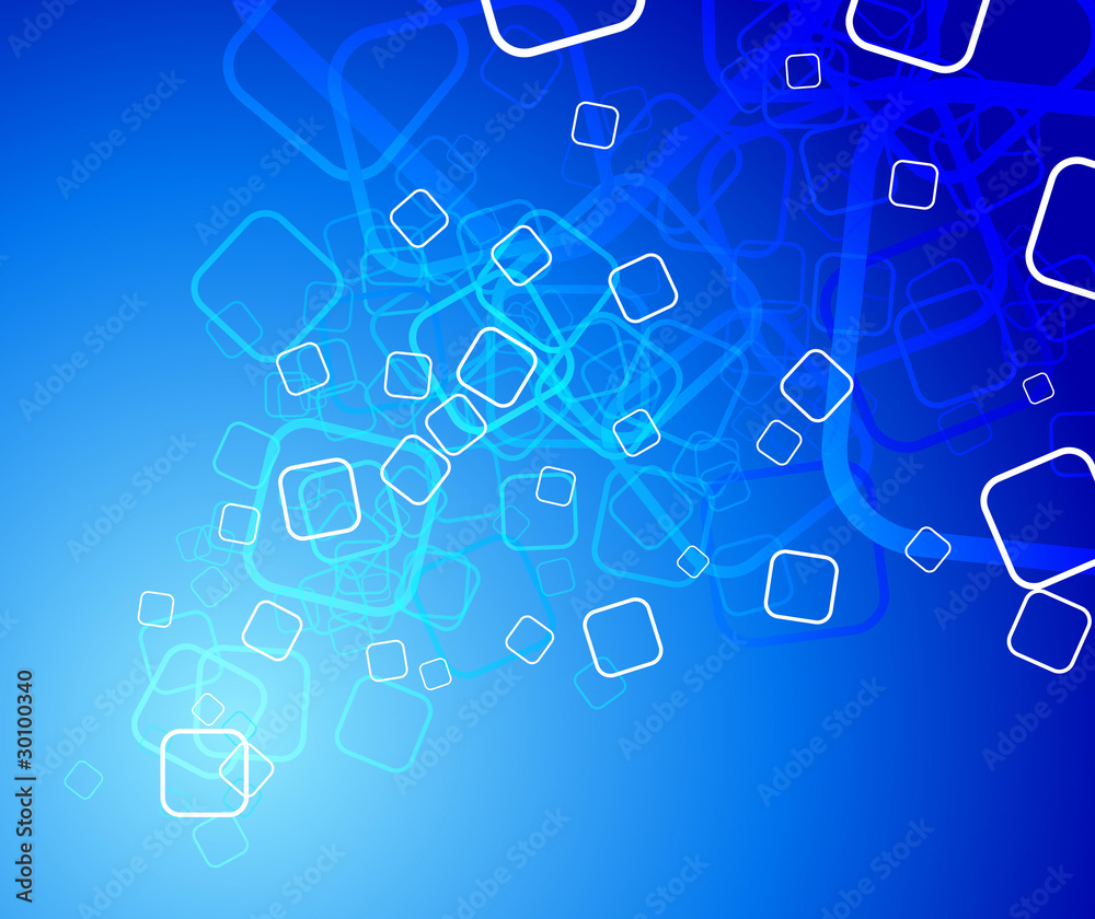 Flowing particles - blue background Flowing particles - blue background