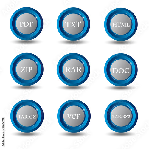 icônes extension texte et compression
