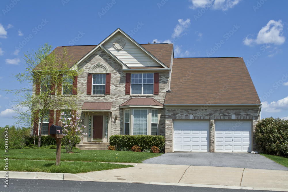 Front Brick Single Family House Home Suburban MD