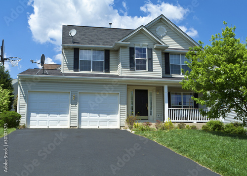 Vinyl Siding Single Family House Home Suburban MD