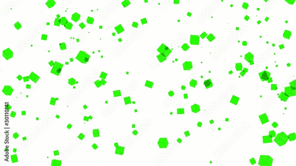 大量の緑の箱 大量の緑の箱
