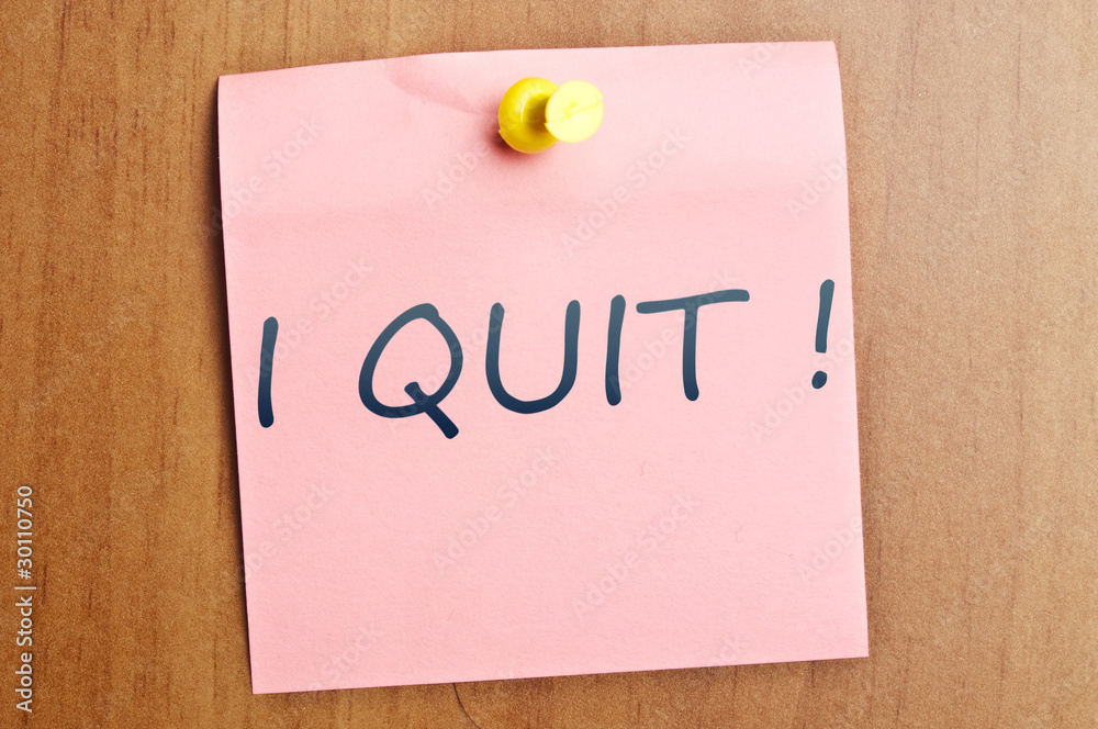 © fuzzbones - I quit post it