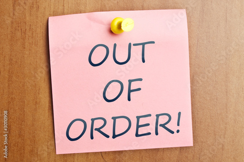Out of order