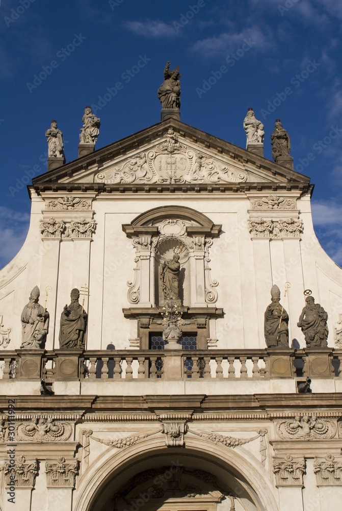 Prague - facade of hl. Savior church