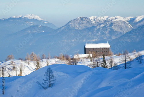 mountain hut in winter, julijan alps © Uroš Medved
