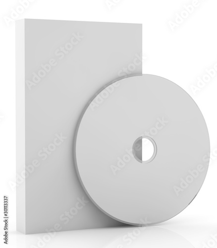 Canvas Print blank box and cd