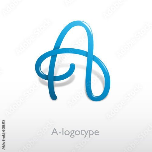 Logo letter A, blue lace # Vector