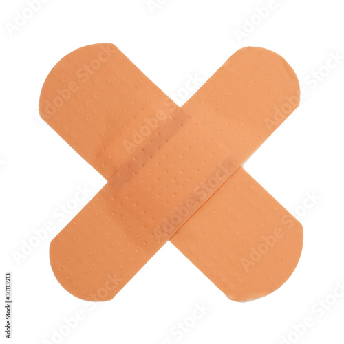 Sticking plaster isolatedon white background