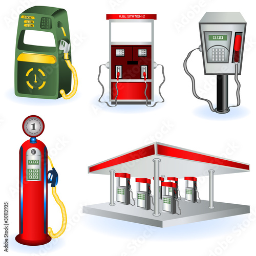 fuel station pump icons