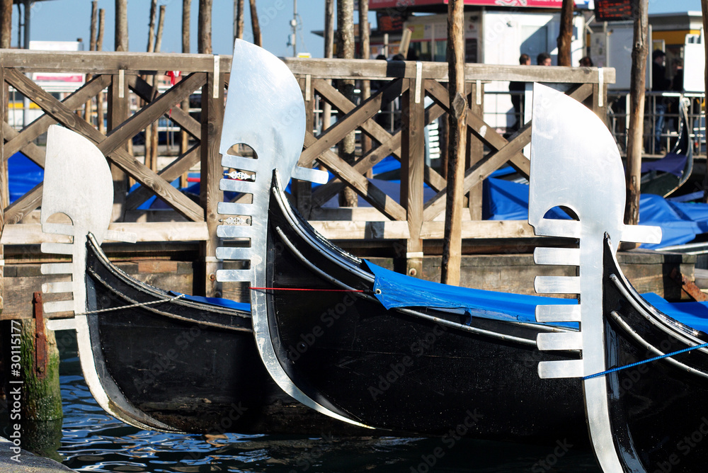 venezia particolare di gondole