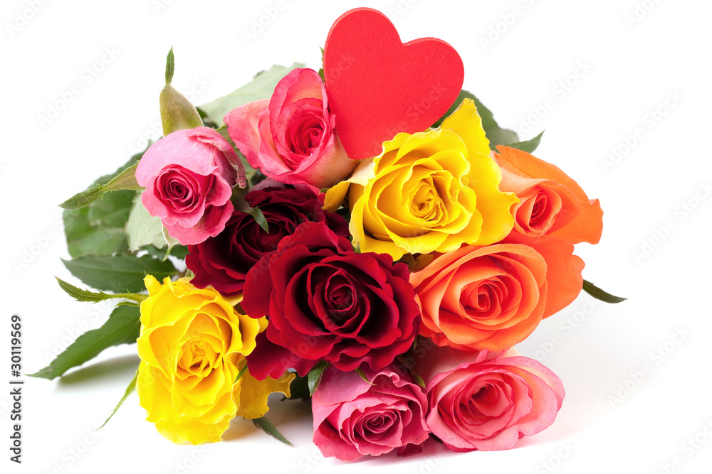 Naklejka premium Rosen mit Herz