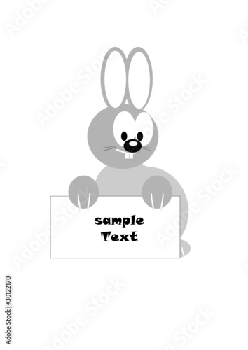 Hase mit Karte