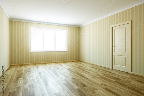 empty room with door