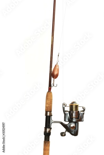 fishing-rod with spinning-wheel photo