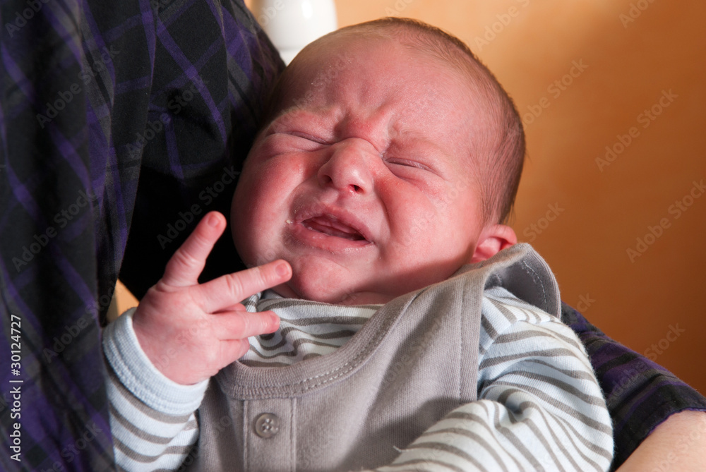 bébé qui pleure Stock Photo