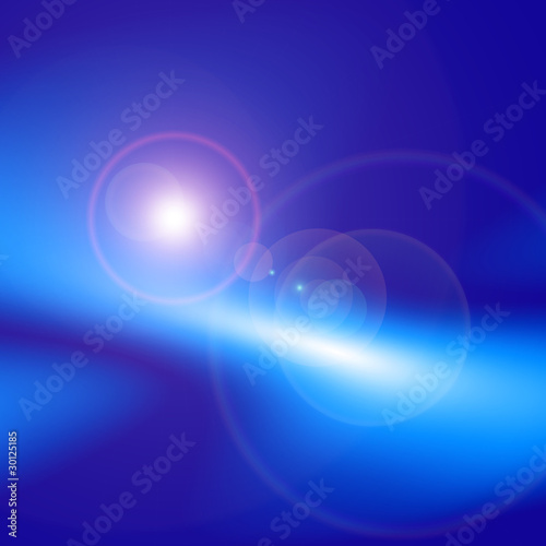 Blue Light with Lens Flare