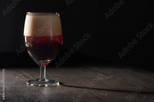 Glass of brown beer