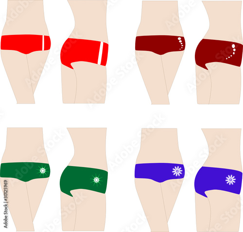 vector woman wearing colored decorative pants