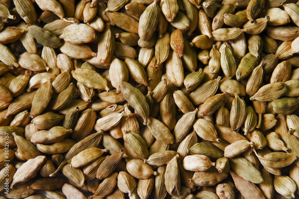 Cardamom pods background Cardamom pods background