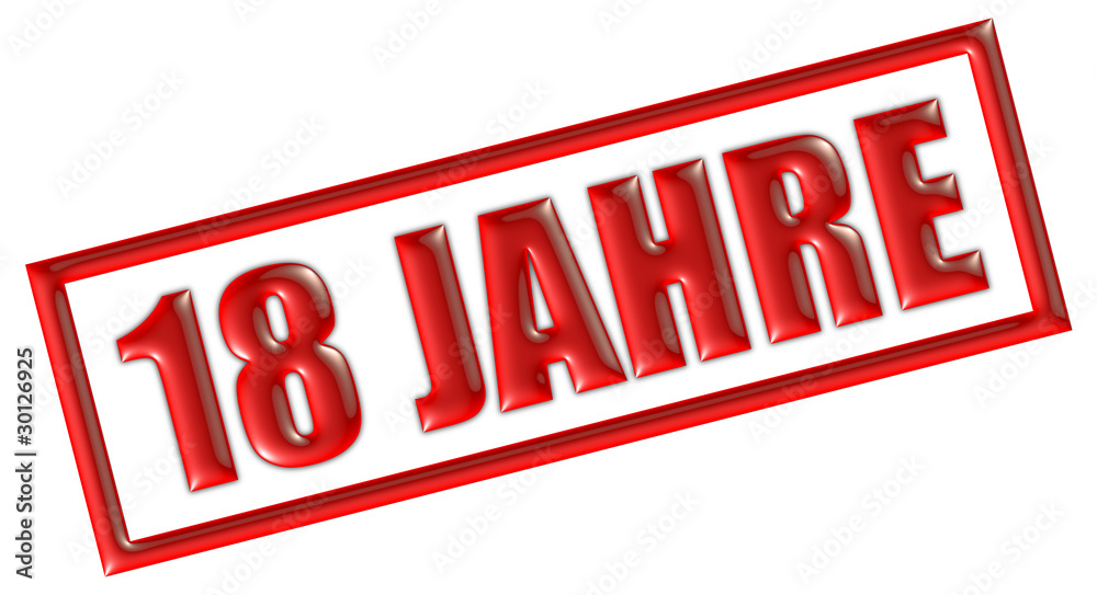 Stempel rot 18 JAHRE Stempel rot 18 JAHRE