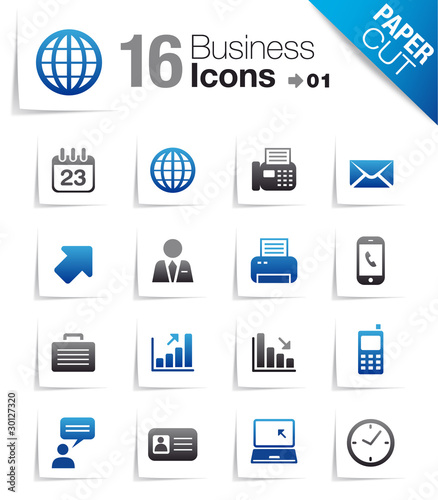 Paper Cut - Office and Business icons 01