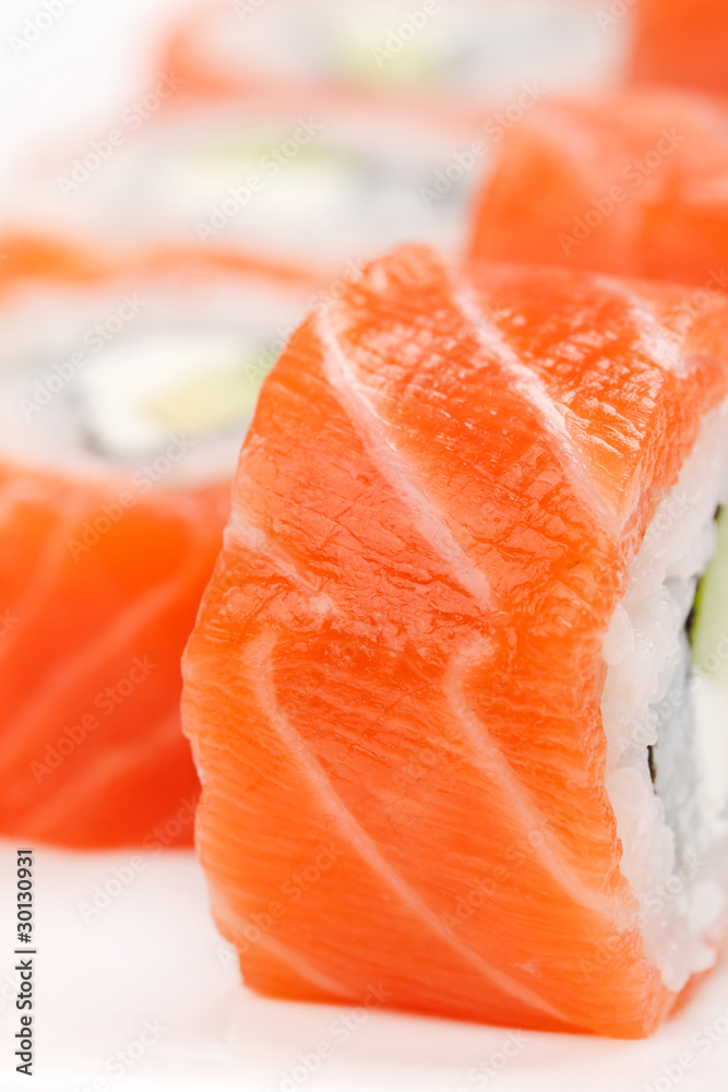 sushi on the white sushi on the white