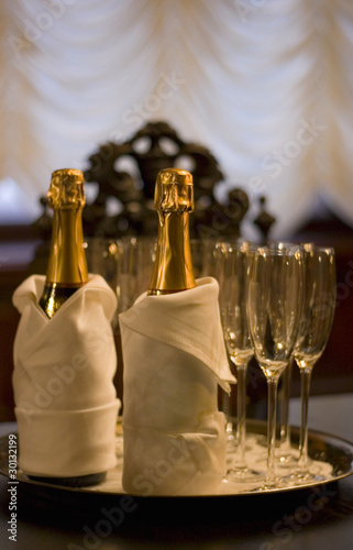 Champagne in candlelight