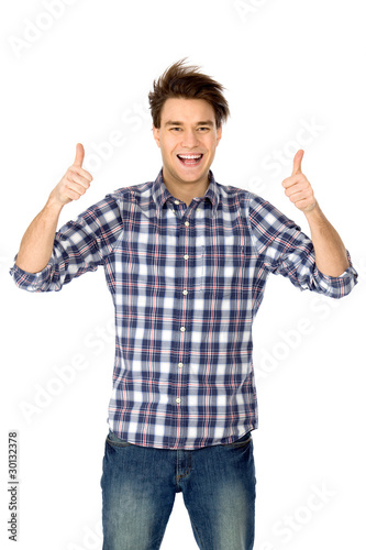 Young Man With Thumbs Up