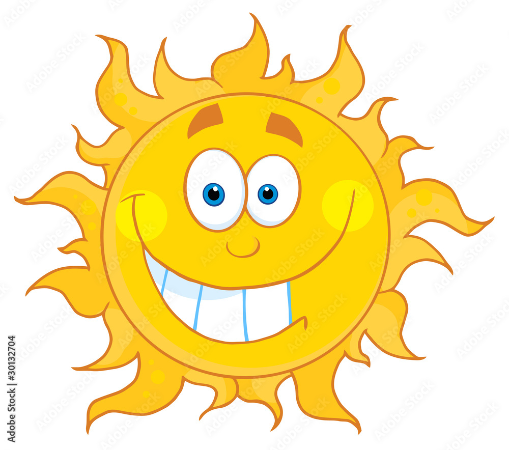 Happy Smiling Sun Mascot Cartoon Character Happy Smiling Sun Mascot Cartoon Character