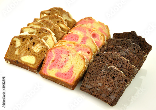 Fotografia, Obraz assortment of loaf cake slices
