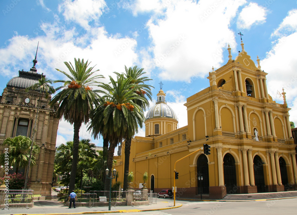 Fototapeta premium Bazylika San Francisco w San Miguel de Tucuman w Argentynie