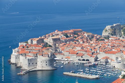 Obraz na płótnie peninsula of Dubrovnik with harbor, Croatia w salonie