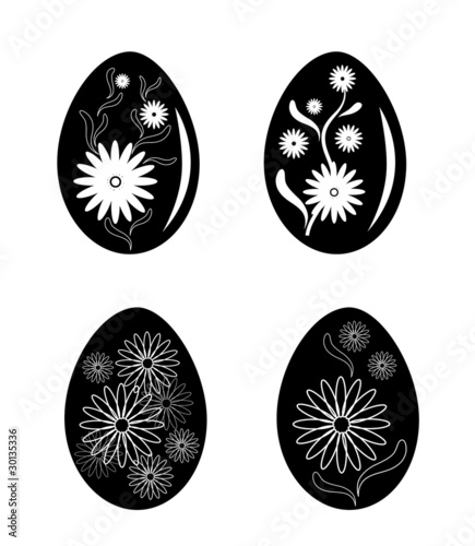 black easter eggs