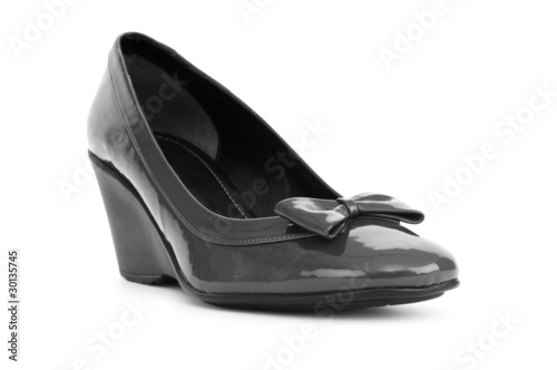 Black shoes isolated on the white background