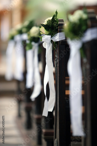 Dekoration bei einer Hochzeitsfeier,kirche photo