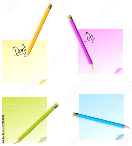 notepads with pencils