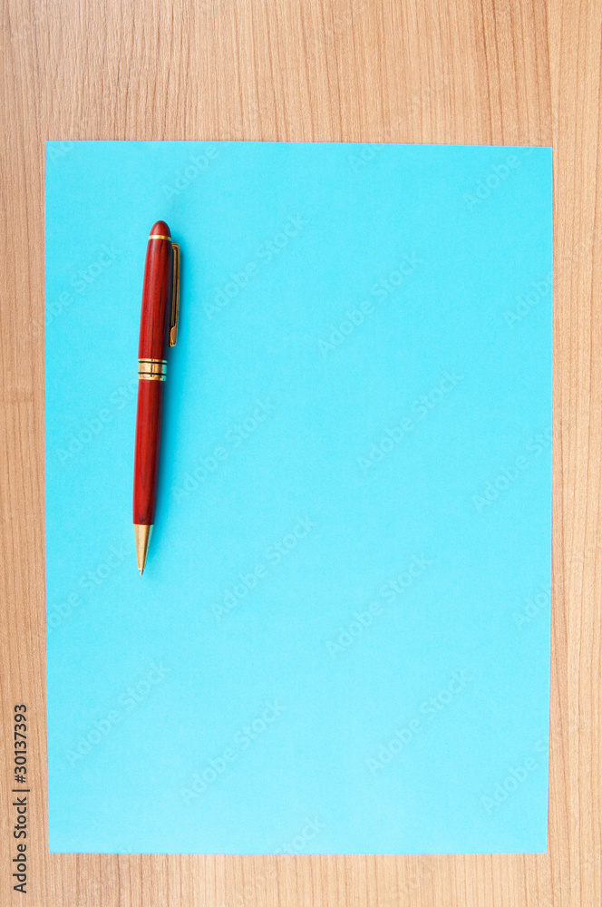 Paper background with pen Paper background with pen