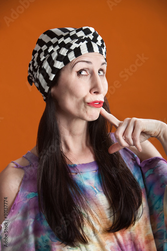 Woman making goofy face