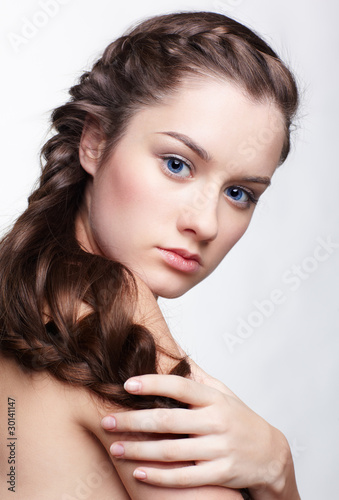 girl with creative hair-do