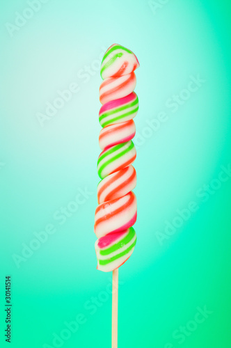 Colorful lollipop against the background