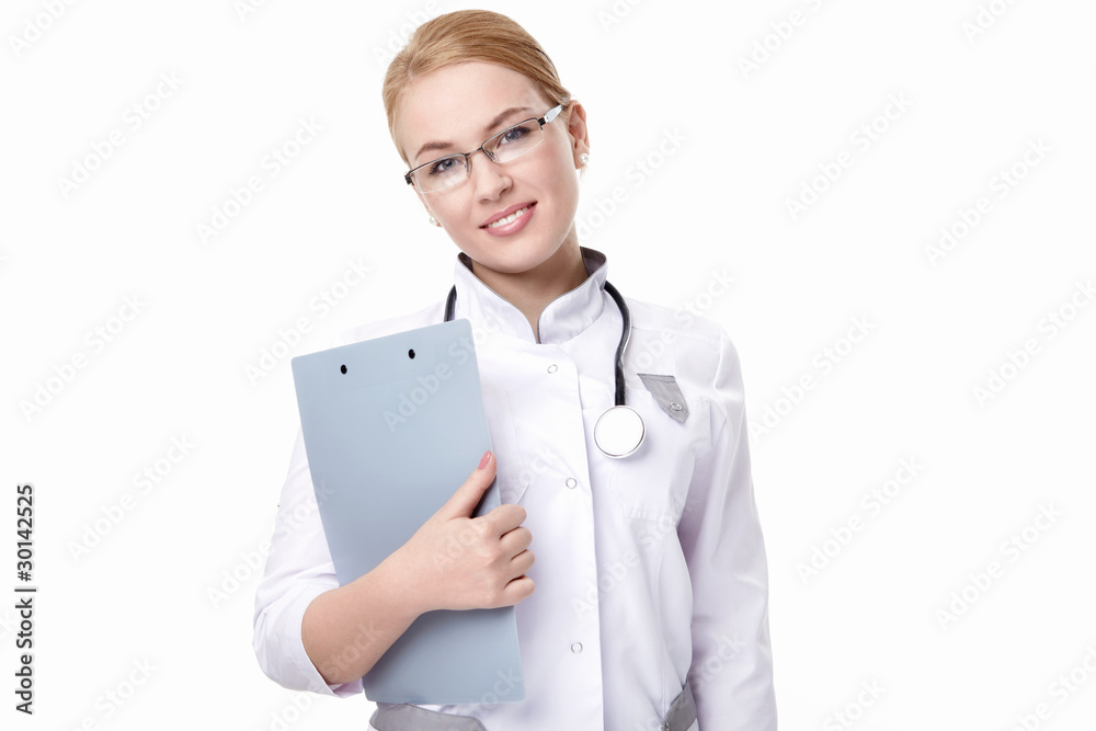 Doctor with clipboard