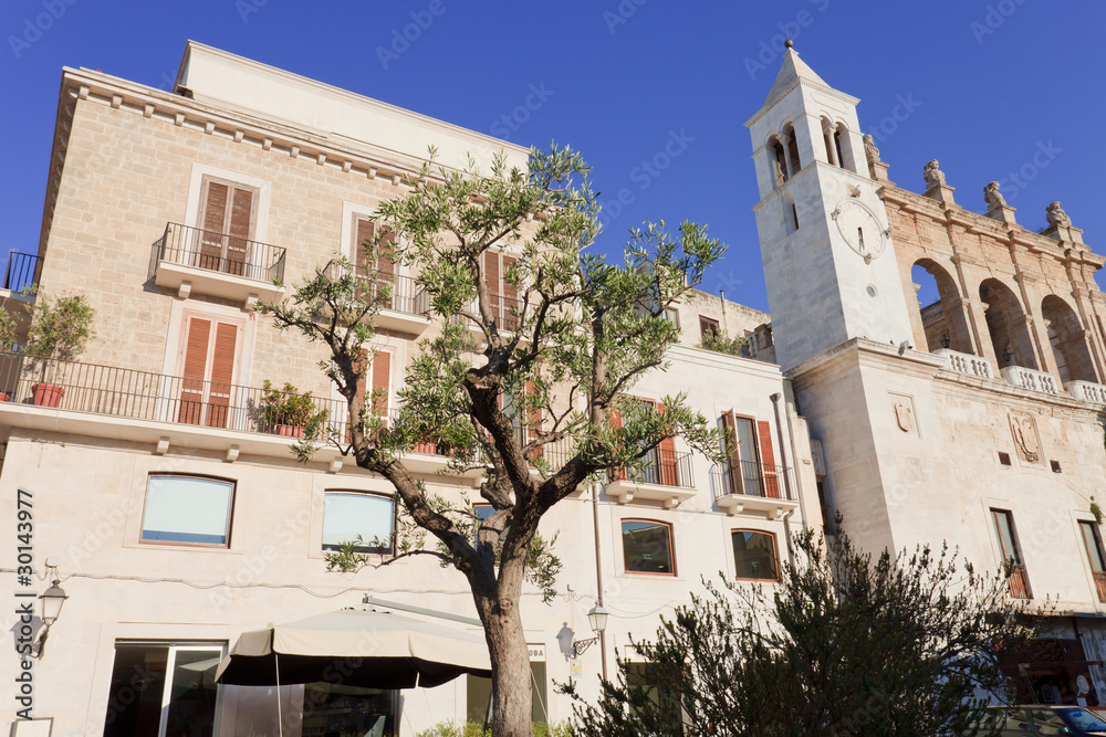 Olive tree and church