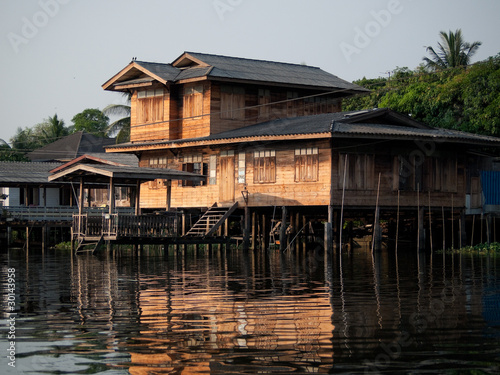House in Chao Phraya River Thailand