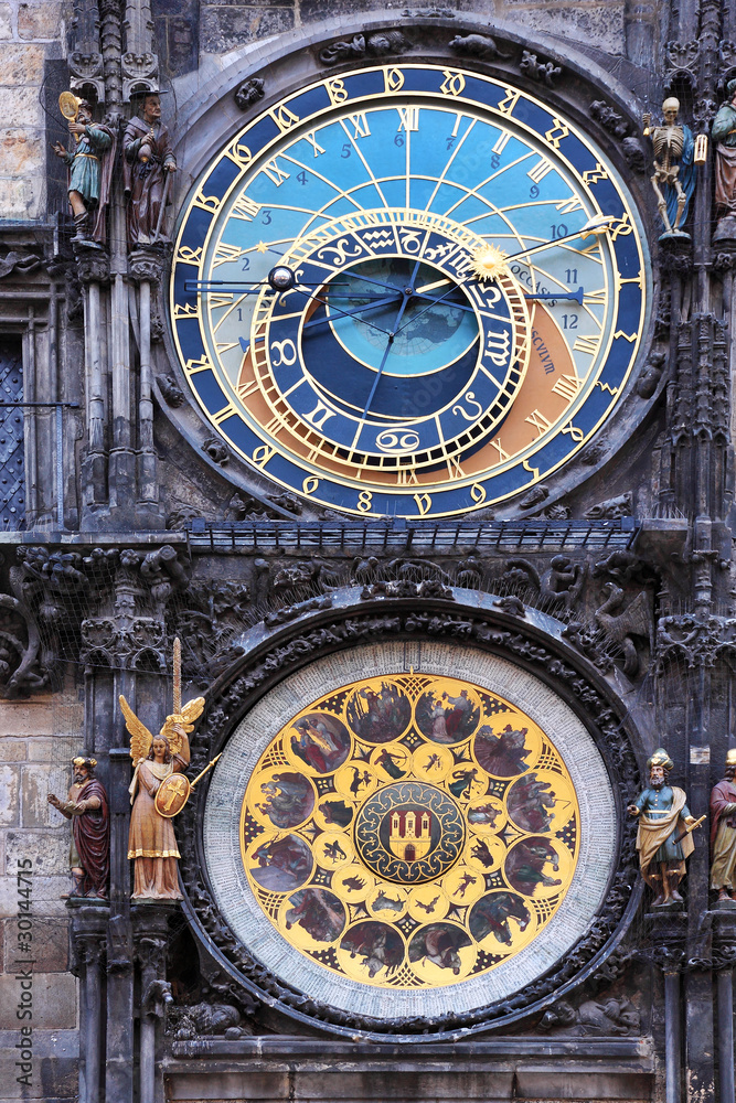 Prague – old astronomical horoscope clock